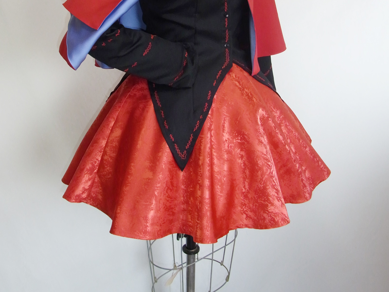 コスプレ衣装型紙 サーキュラースカート試作写真