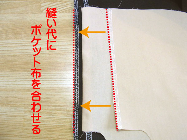 シームポケット 作り方 縫い方 縫製
