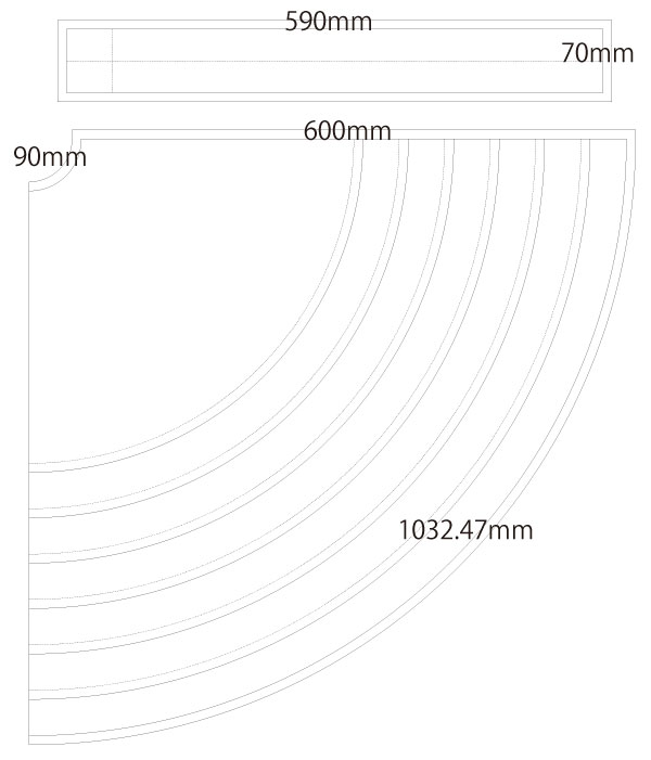サーキュラースカート 円形スカート 無料型紙 製図 詳細サイズ