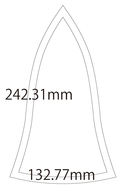チューリップハット 製図 詳細サイズ