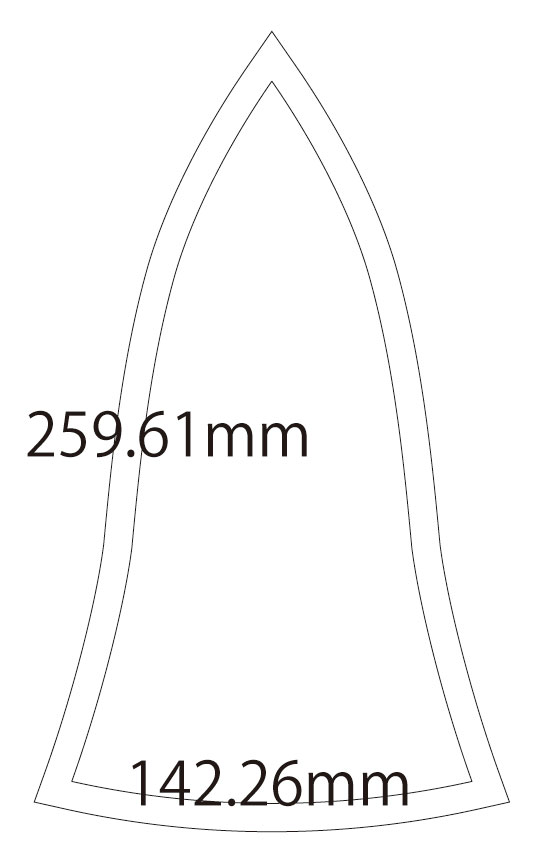 チューリップハット 製図 詳細サイズ