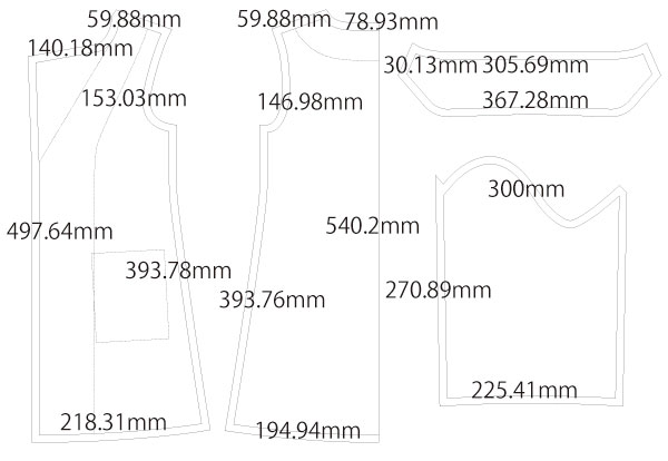 テーラーカラー コート テーラードカラー 無料型紙 製図 詳細サイズ