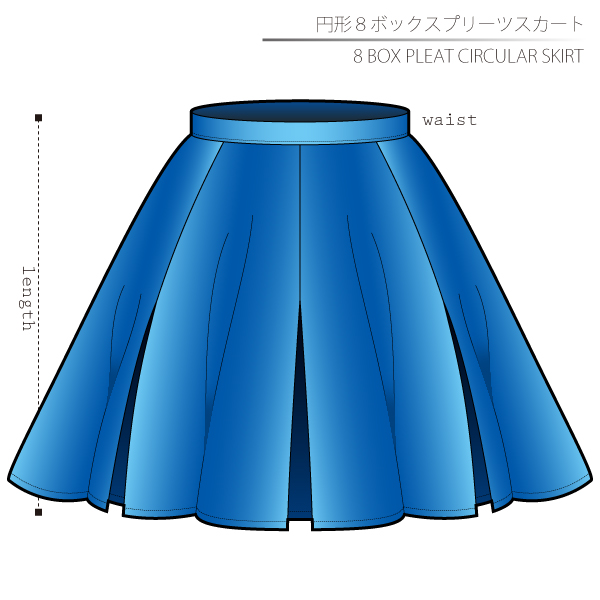アイドルスカート　円形　ボックスプリーツ　サーキュラー　型紙　作り方　ラブライブ　アイドルマスター　艦これ 買える所