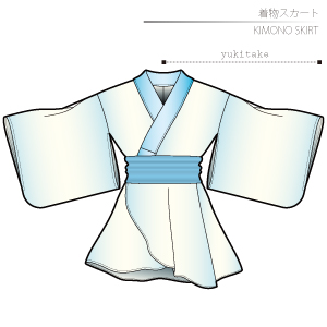 着物　スカート　型紙　作り方