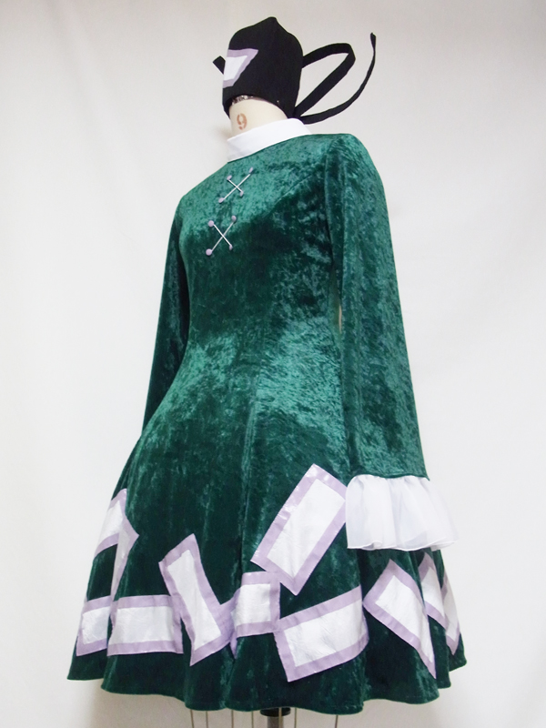 プリンセスワンピースドレス 型紙 作り方 コスプレ衣装 東方 蘇我屠自古の写真