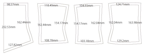 コルセット 簡易式 型紙 製図詳細サイズ