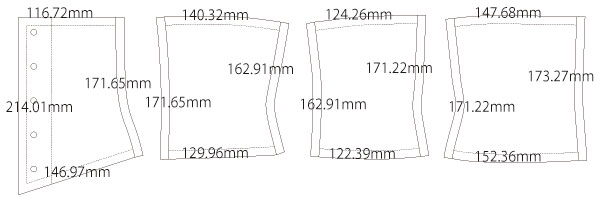 コルセット　簡易式　型紙　製図詳細サイズ