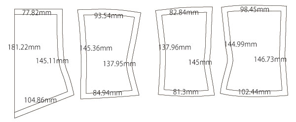 コルセットスカート 型紙 詳細サイズ