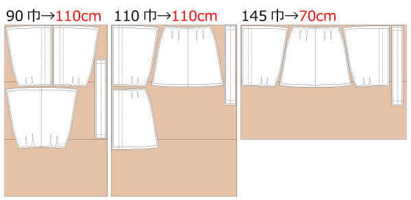 前ボタンスカート フロントボタンスカート 型紙 必要生地m数