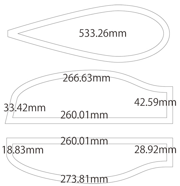 ギャリソン帽　舟形帽　型紙　製図詳細サイズ