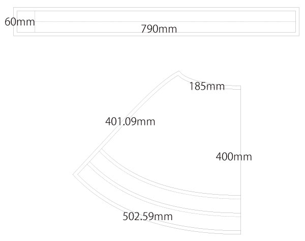 ショートフレアスカート 製図 詳細サイズ