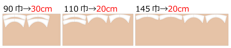 襟パーツ(レギュラーカラー) 無料型紙 必要生地m数