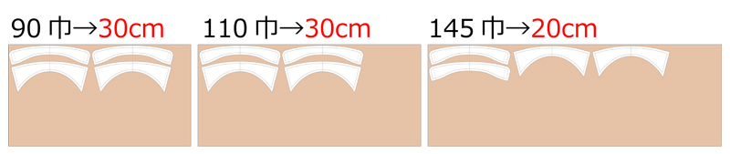 襟パーツ(レギュラーカラー) 無料型紙 必要生地m数
