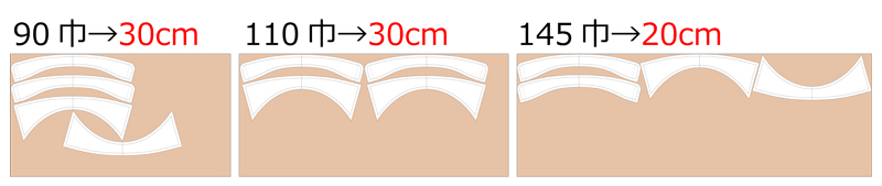 襟パーツ(レギュラーカラー) 無料型紙 必要生地m数
